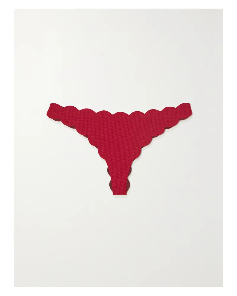 Marysia North Wendbares Bikini-höschen Aus Seersucker Mit Wellensaum - Rot Rot