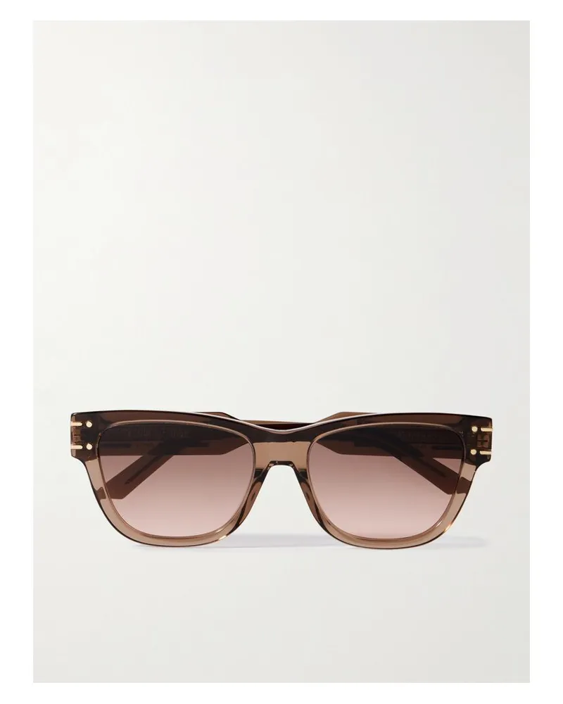Dior Diorsignature S6u Sonnenbrille Mit Eckigem Rahmen Aus Azetat - Braun Braun