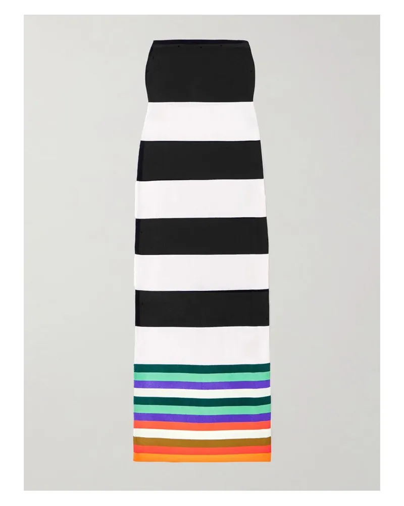 Christopher John Rogers Trägerloses Maxikleid Aus Gestreiftem Stretch-strick - Mehrfarbig Mehrfarbig