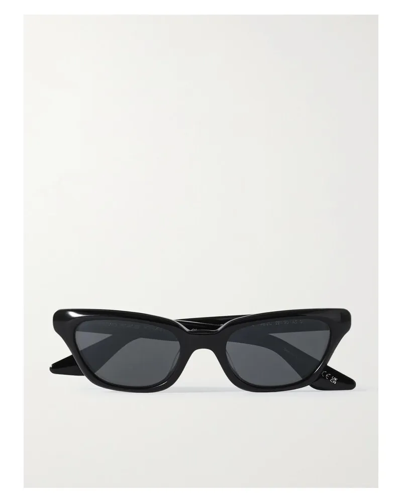 Oliver Peoples Khaite Sonnenbrille Mit Cat-eye-rahmen Aus Azetat Mit Goldfarbenen Details - Schwarz Schwarz