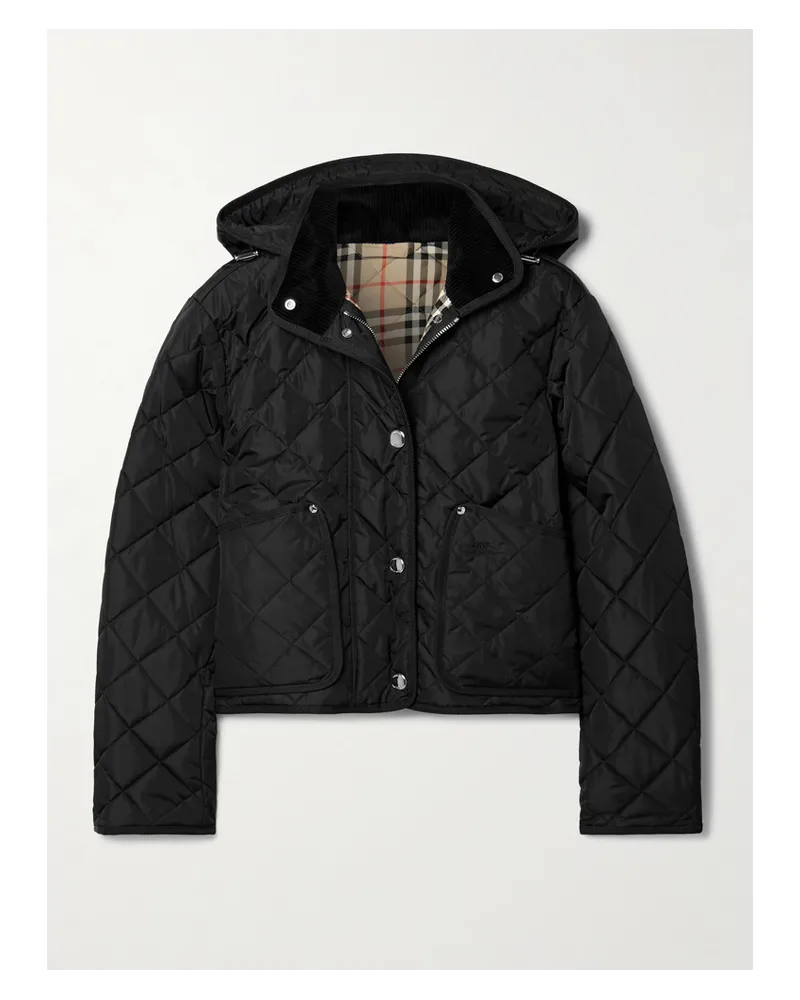 Burberry Jacke aus Gestepptem Shell Schwarz