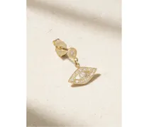 Einzelner Ohrring aus 14 Karat  mit Diamanten