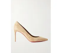 Kate 85 Pumps Mit Spitzer Kappe Aus Veloursleder - Neutral