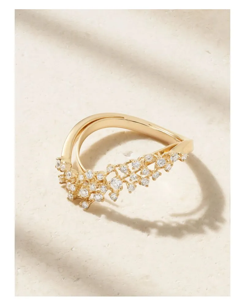 Ananya Scatter Ring Aus 18 Karat Gold Mit Diamanten Gold