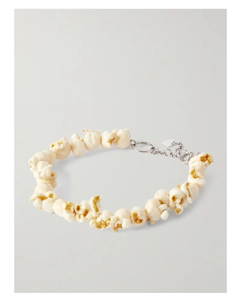 Acne Studios Popcorn Kette mit Harz Und farbenen Details Silber