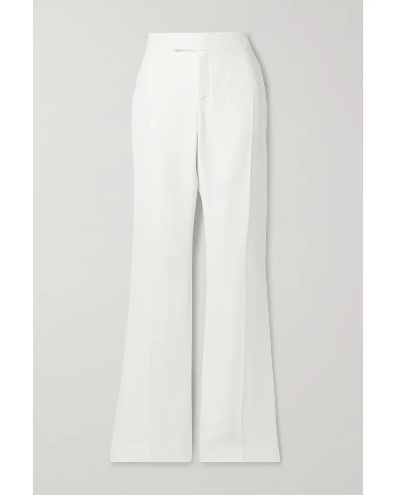 Tom Ford Schlaghose Aus Webstoff - Wollweiß Wollweiß