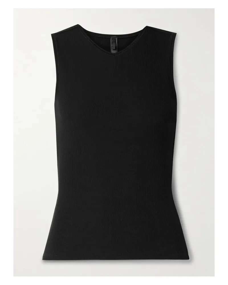 SKIMS Soft Lounge V Neck Tank – Onyx – Tanktop - Schwarz Schwarz