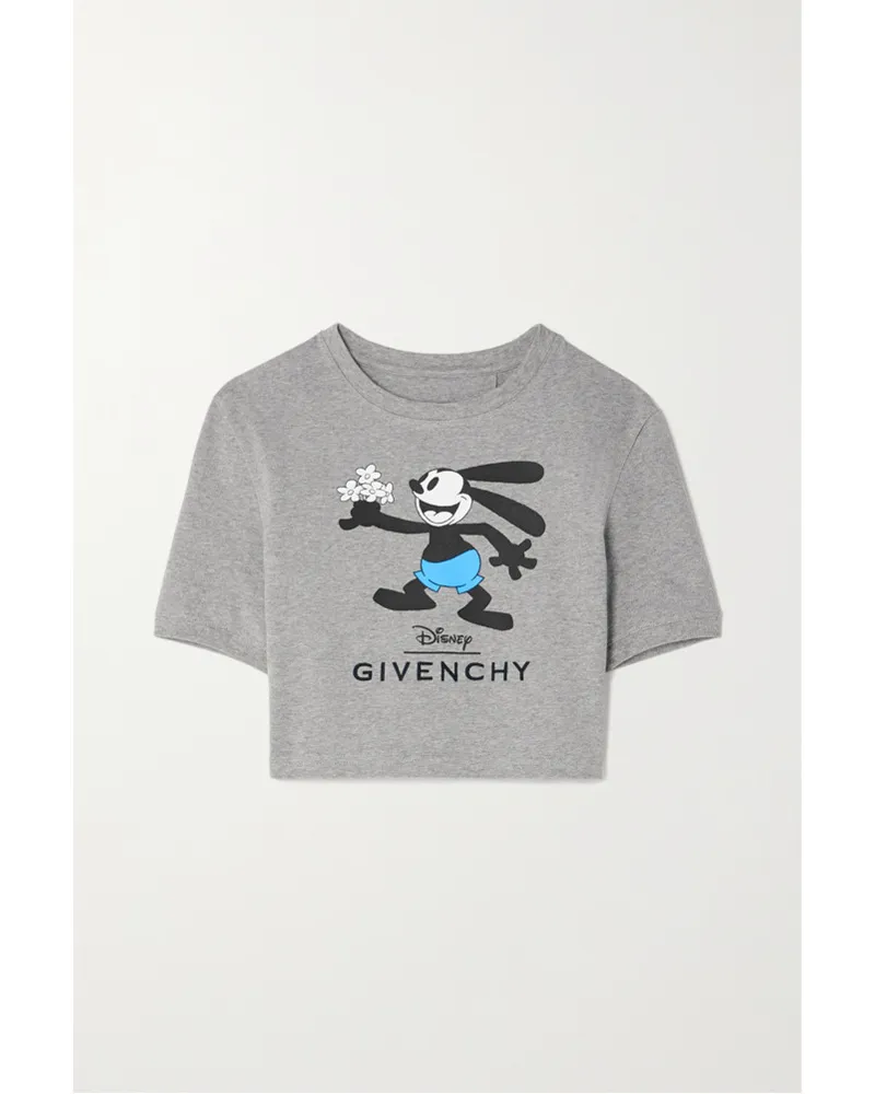Givenchy Disney Verkürztes T-shirt aus Baumwoll-jersey Grau