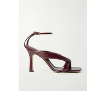 Riva Padded Leather Sandals - Red
