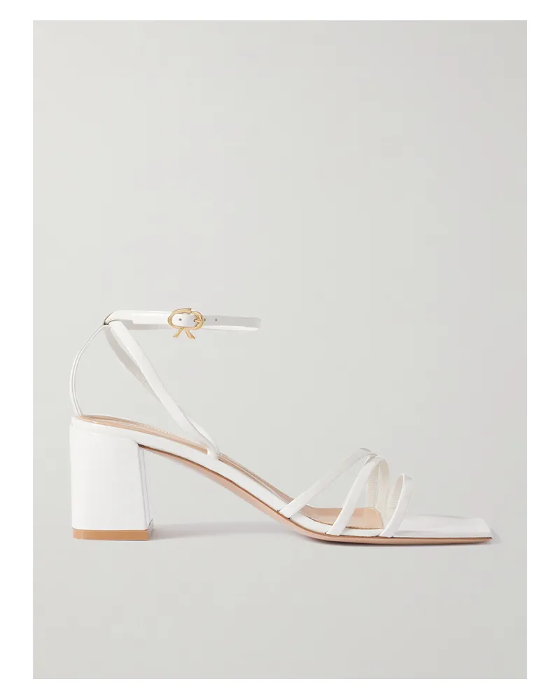Gianvito Rossi Nuit 55 Sandalen Aus Leder - Weiß Weiß