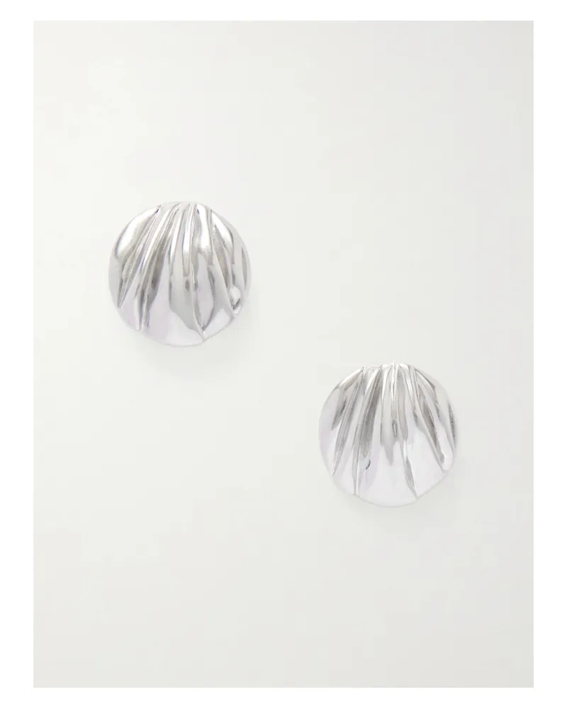 Chloé Oversized Silver-tone Clip Earrings Silver