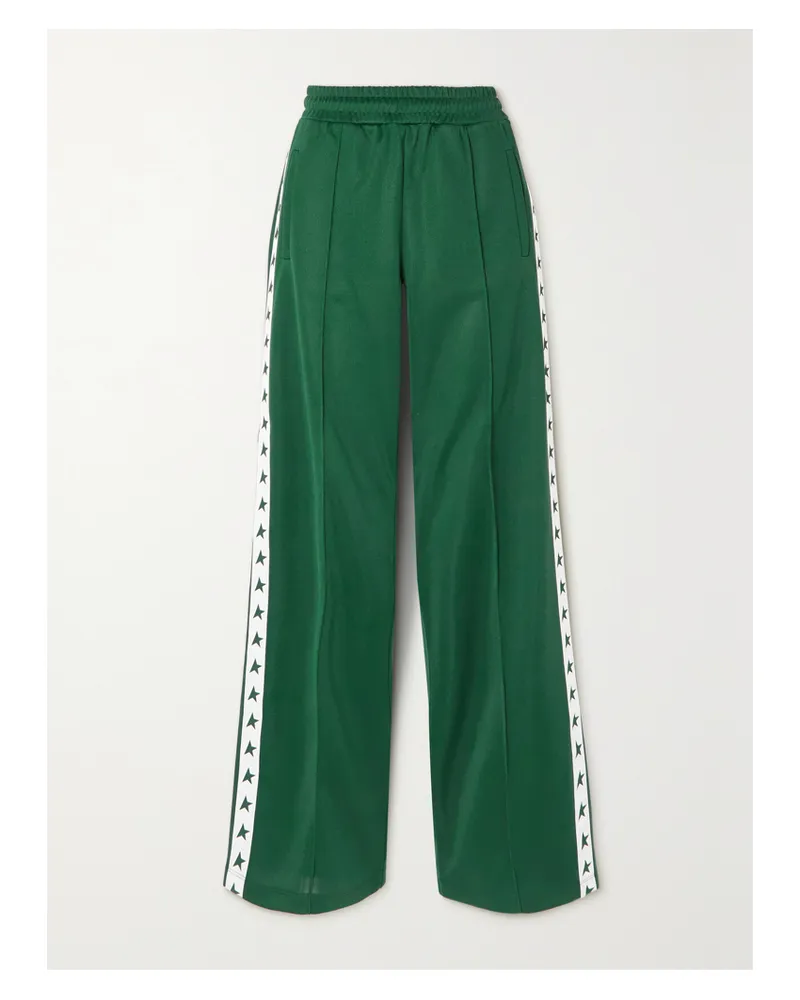Golden Goose Jogginghose Mit Weitem Bein Aus Jersey Mit Streifen - Grün Grün