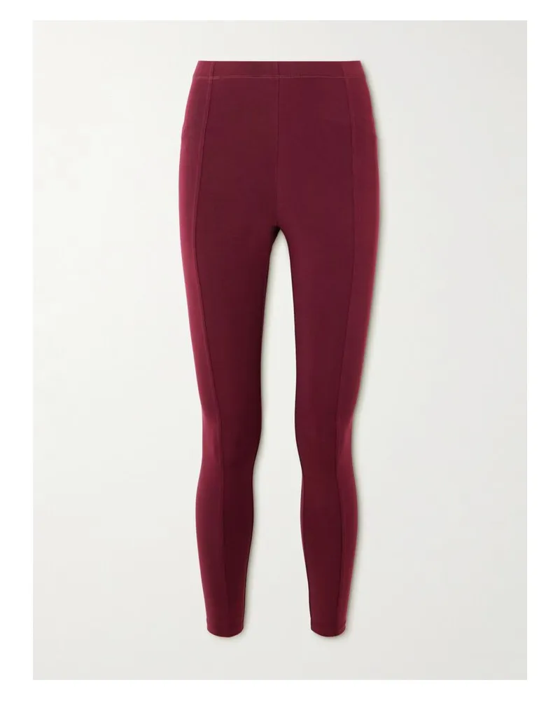 Another Tomorrow Leggings Aus Stretch-lenzing™-lyocell - Burgunder Burgunder