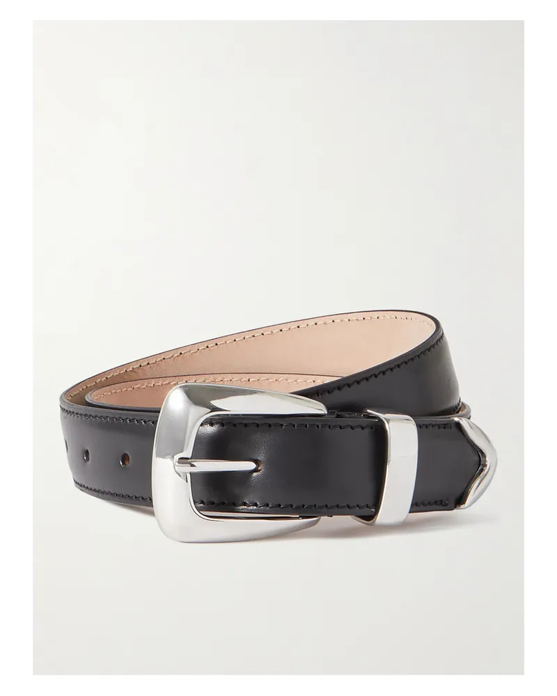 KHAITE Benny Leather Belt - Black Black
