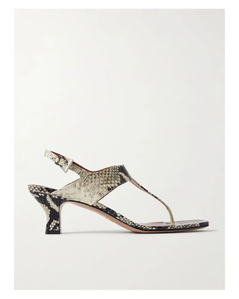 Paris Texas Portofino Sandalen Aus Leder Mit Schlangeneffekt - Animal-Print Animal-print