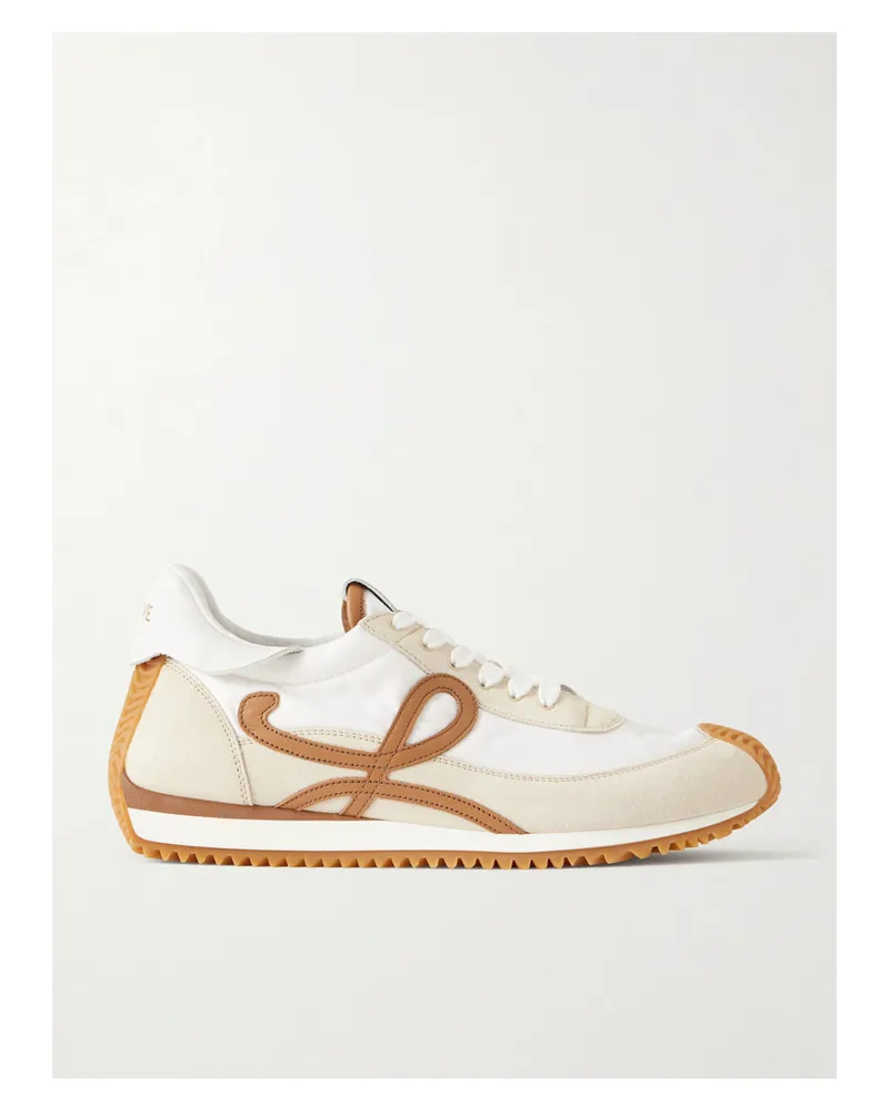 Loewe Flow Runner 2.0 Sneakers Aus Shell Und Veloursleder Mit Lederbesätzen - Neutral Neutral