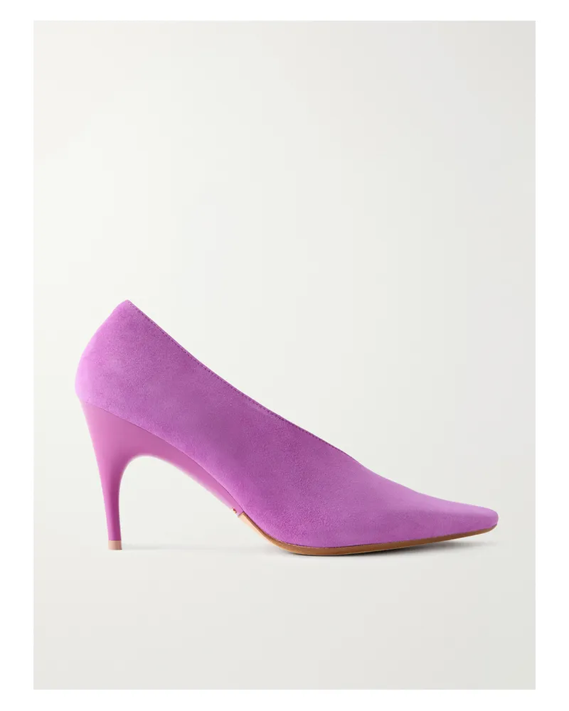 Balenciaga Duchesse Suede Pumps - Pink Pink