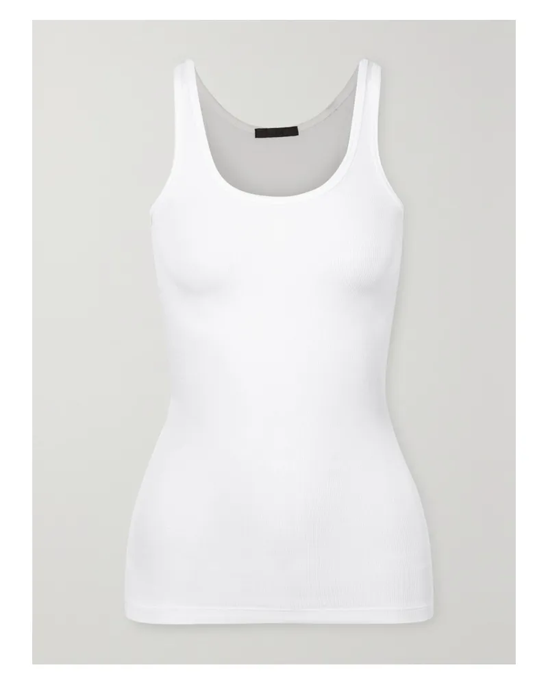 ATM Tanktop Aus Geripptem Stretch-micromodal® - Weiß Weiß