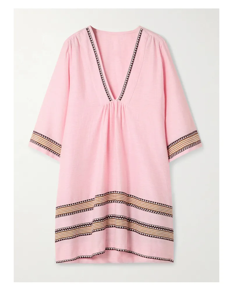 lemlem Belkis Kaftan Aus Baumwolle Mit Streifen - Pink Pink