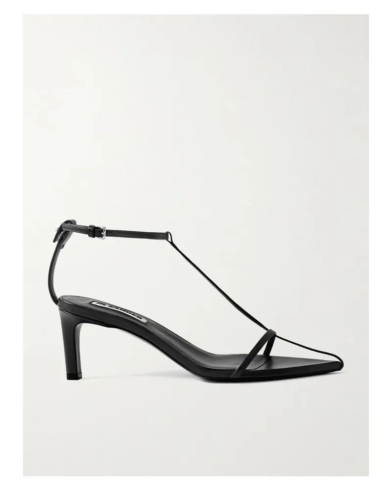 Jil Sander Sandalen Aus Leder - Schwarz Schwarz