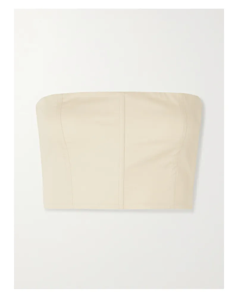 The Row Hilde Trägerloses Bustier Aus Baumwollpopeline - Ecru Ecru