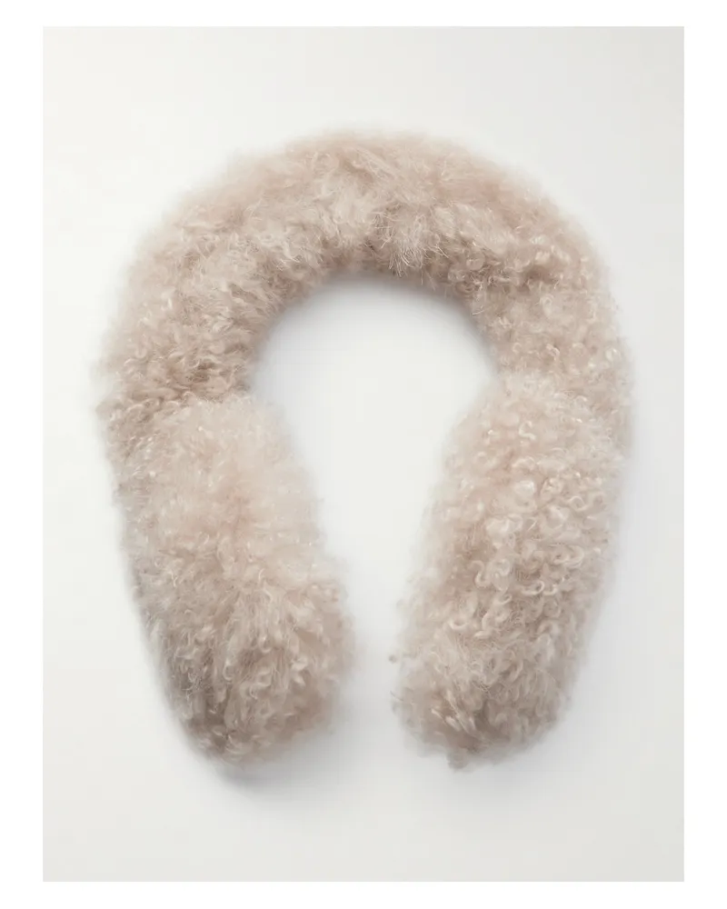 Yves Salomon Wool-trimmed Shearling Earmuffs - Neutrals Neutrals