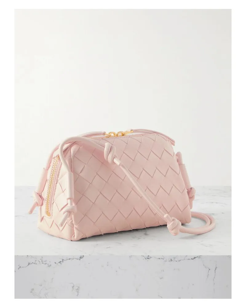 Bottega Veneta Concert Pouch Schultertasche Aus Intrecciato-leder - Pink Pink