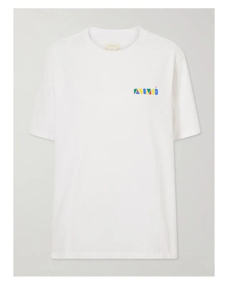Aimé Leon Dore Printed Cotton-jersey T-shirt - White White