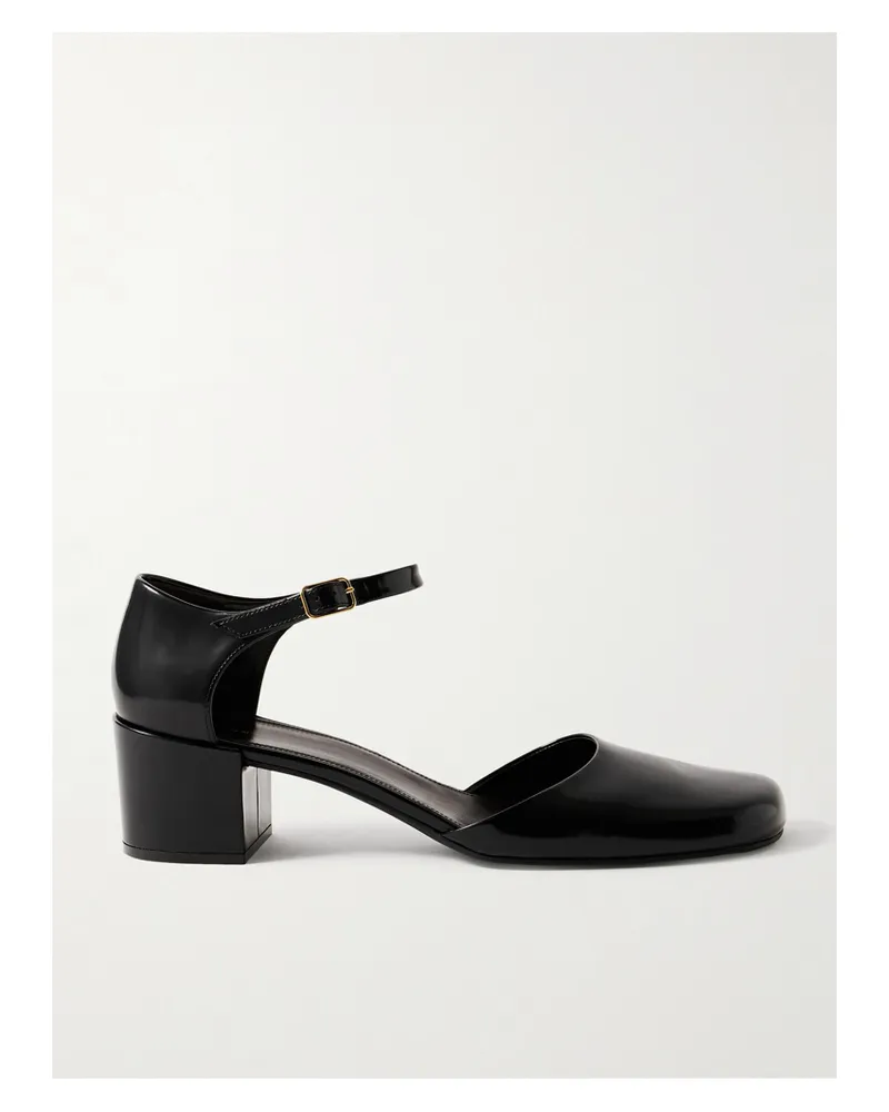 The Row Penelope Glossed-leather Pumps - Black Black