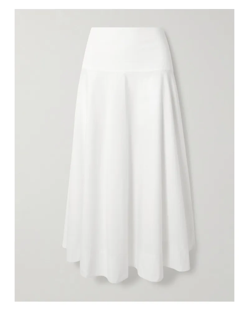 St. Agni Paneled Cotton-blend Maxi Skirt - White White