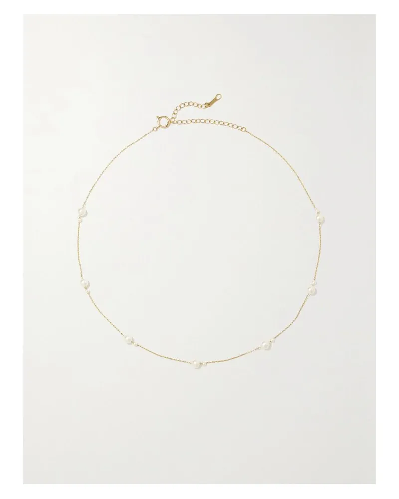 MIZUKI Kette Aus 14 Karat Gold Mit Perlen Gold