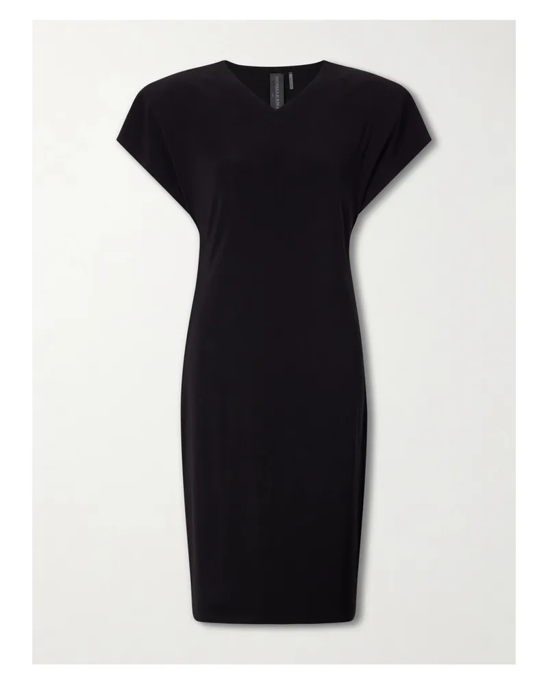 Norma Kamali Stretch-jersey Midi Dress - Black Black