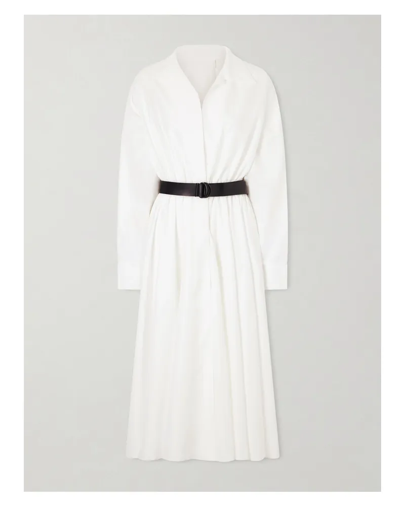 Norma Kamali Belted Gathered Shell Maxi Dress - White White