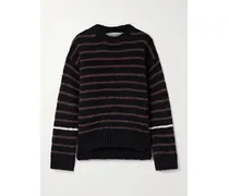 Leonie Pullover Aus Wolle Mit Streifen - Schwarz
