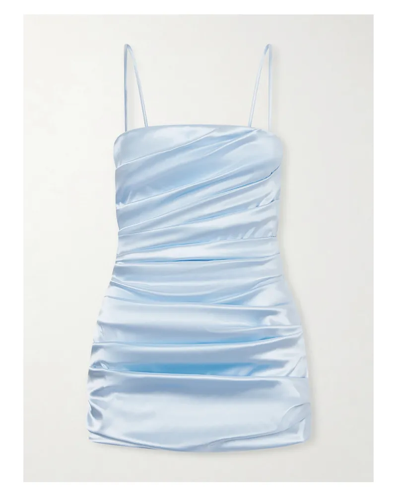 Dolce & Gabbana Draped Satin Mini Dress - Blue Blue