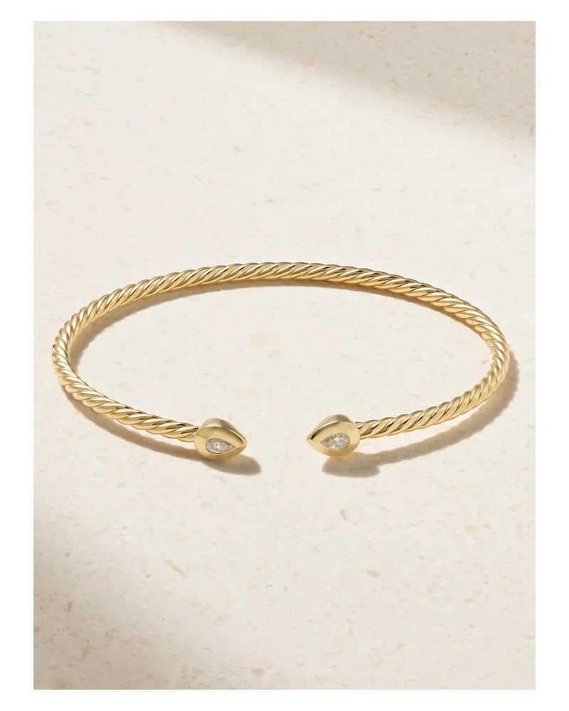 David Yurman Petite Modern Renaissance Cablespira Armspange Aus 18 Karat Gold Mit Diamanten Gold