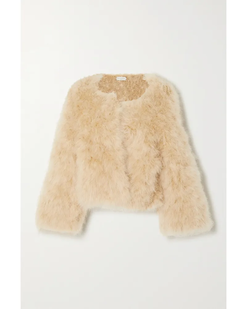 Dries van Noten Jacke Aus Woll-jersey Mit Federn - Pink Pink