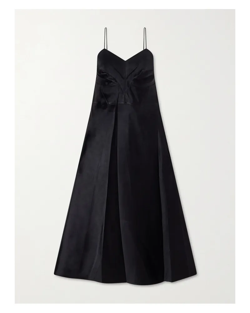 Calvin Klein Fia Satin Midi Dress - Black Black