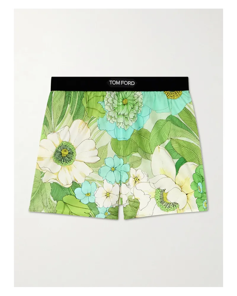 Tom Ford Shorts aus Satin aus einer Seidenmischung Grün