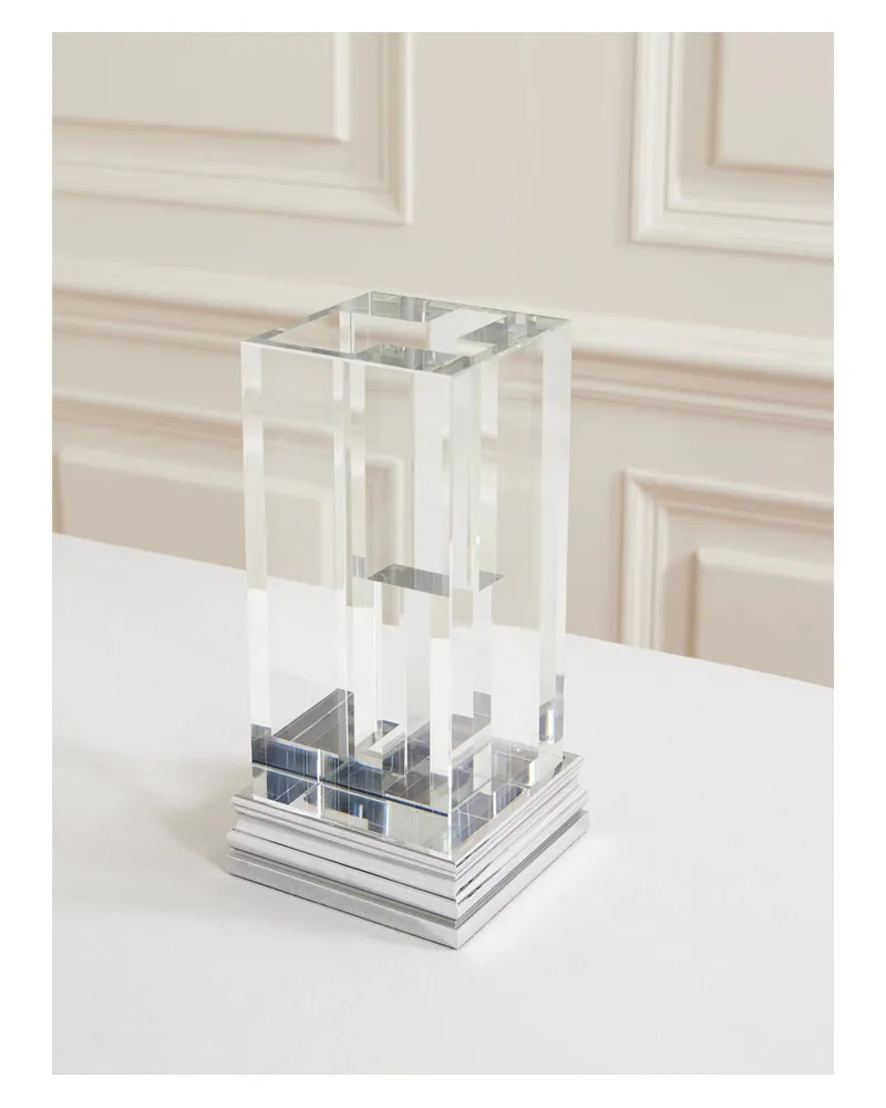 Christofle Mathias Kiss Vase Aus Aluminium Und Glas - Silber Silber