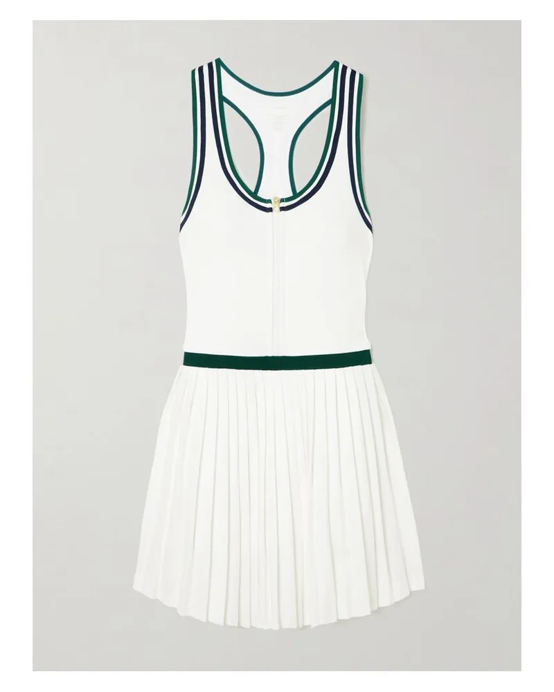 Varley Jane Court Minikleid Aus Stretch-jersey Mit Falten - Weiß Weiß