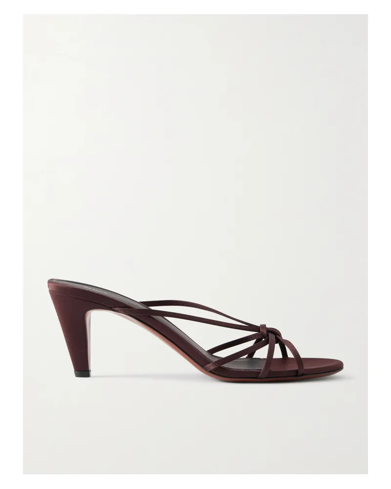 NEOUS Motha Mules Aus Satin - Braun Braun