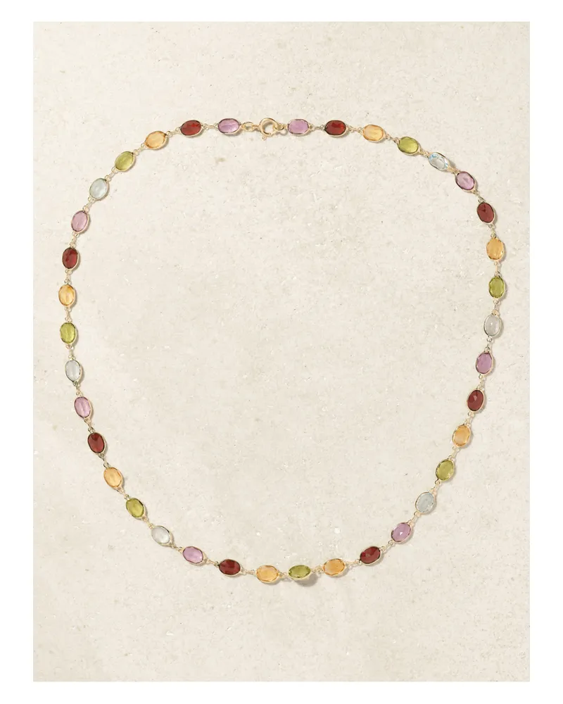 JIA JIA Chakra Kette Aus Gold Mit Mehreren Steinen Gold