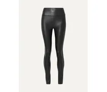 Leggings Aus Stretch-kunstleder - Schwarz