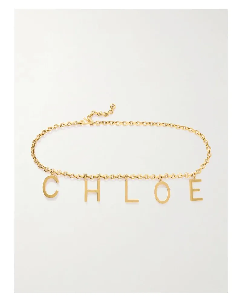 Chloé Goldfarbener Kettengürtel Mit Verzierungen Gold