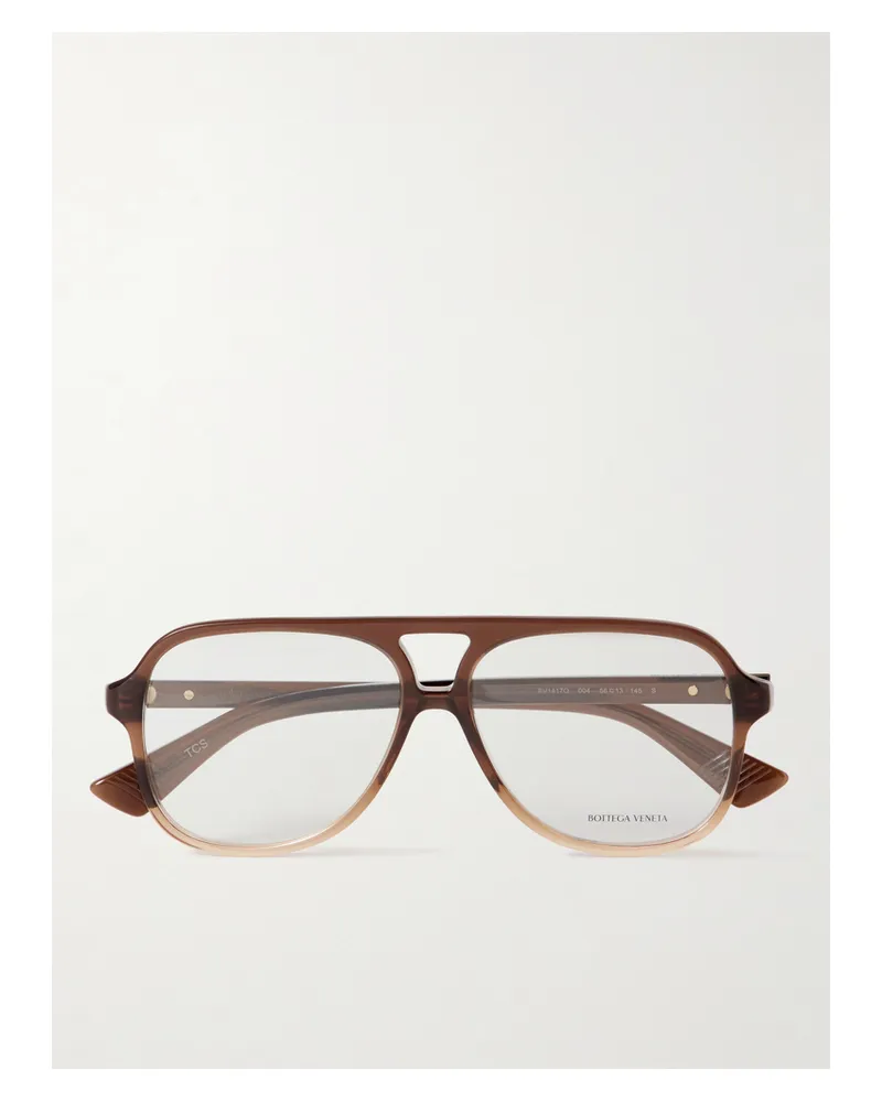 Bottega Veneta Ribbon Pilotenbrille Aus Azetat - Braun Braun