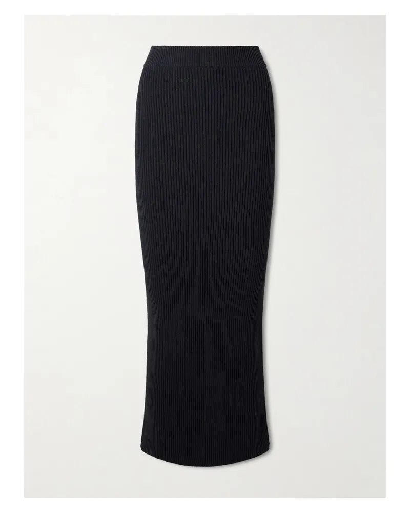 Balmain Midirock Aus Rippstrick - Schwarz Schwarz
