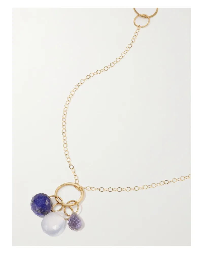 Melissa Joy Manning Kette Aus Recyceltem 14 Karat Gold Mit Mehreren Steinen Gold