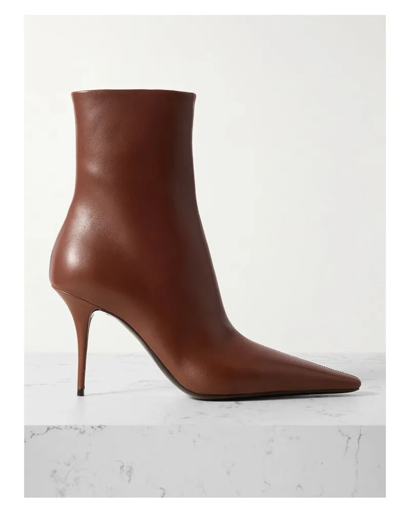 Saint Laurent Ashley Ankle Boots Aus Leder - Braun Braun