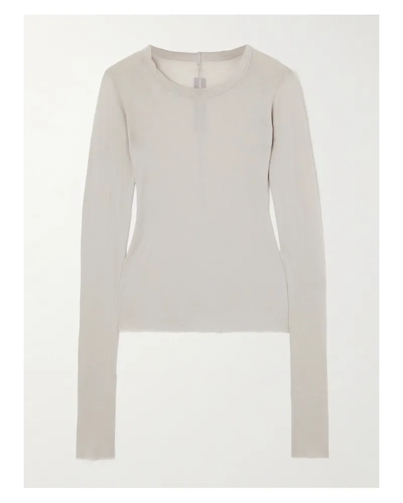 Rick Owens T-shirt Aus Baumwoll-jersey - Grau Grau
